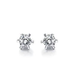 2.50 Carats Boucles D'oreilles Véritable Diamants Taille Ronde Or Blanc 14K