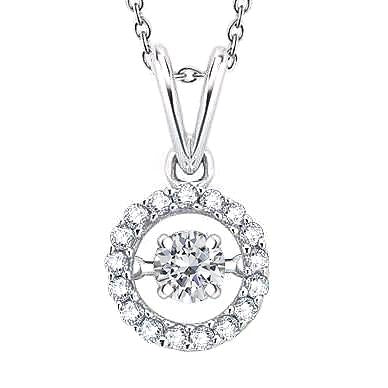 2.50 Carats Collier Pendentif Réel Diamants Taille Ronde Or Blanc 14K