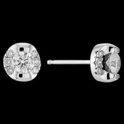 2.50 ct. Clous d'Oreilles Réel Diamants G Si1 Or Blanc