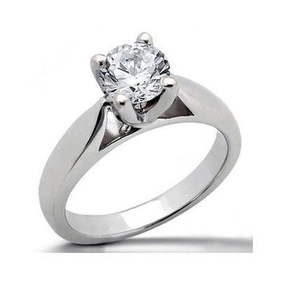 2.51 carats Bague de Fiançailles Solitaire Réel Diamant Or Blanc