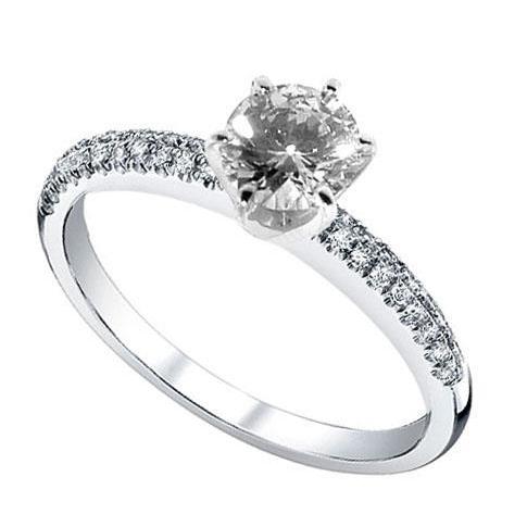 2.71 ct. Belle Bague De Mariage En Véritable Diamant Bijoux En Or Blanc