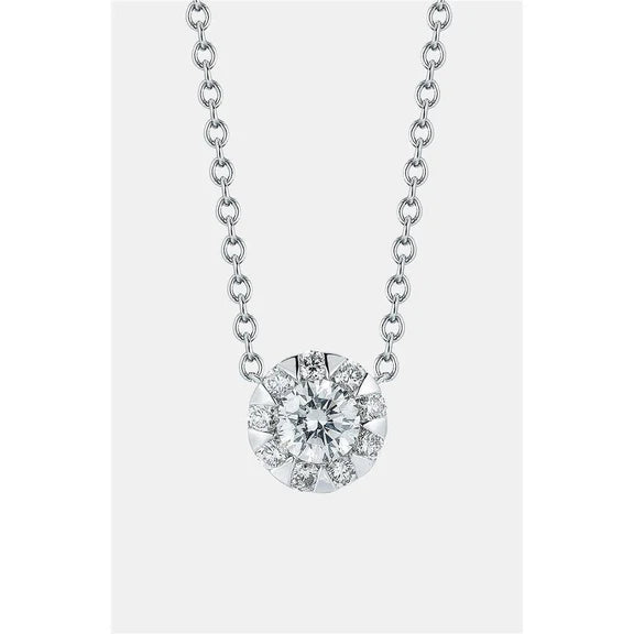2.85 Ct Magnifique Collier Pendentif Réel Diamant Coupe Ronde Neuf