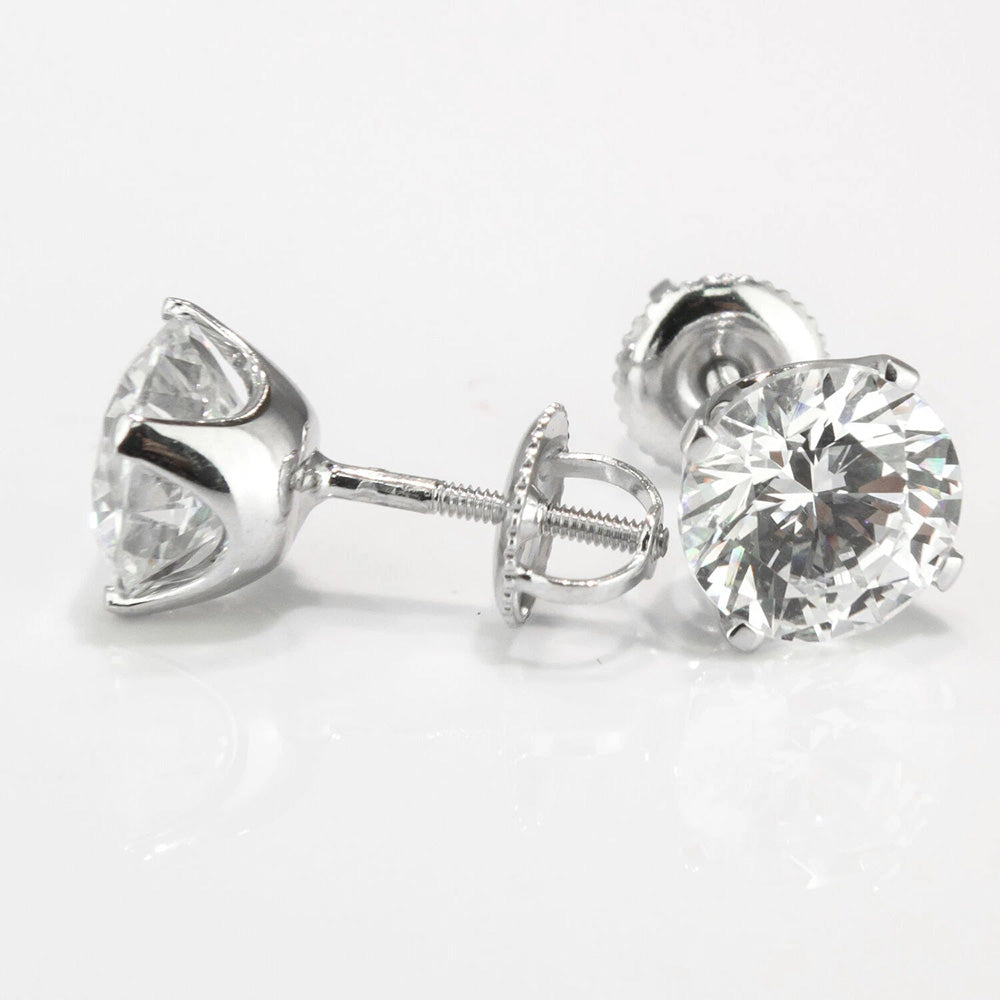 Diamant Pendants d'Oreilles 2 carats Or Blanc 14 Carats – vue d'angle