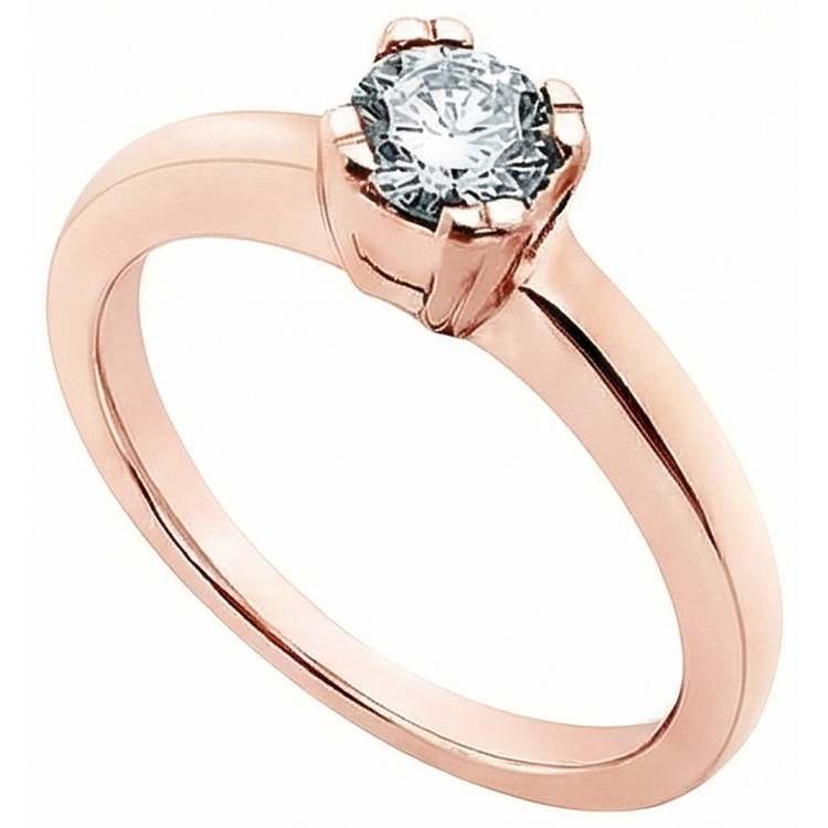 naturel round diamant 3.01carats bague angle de côté