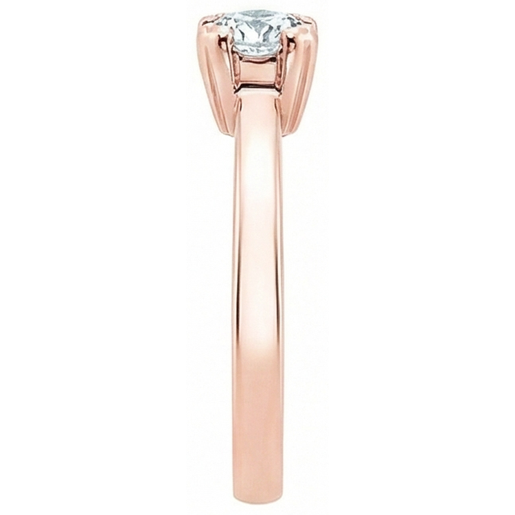 naturel round diamant 3.01carats bague vue de dessus