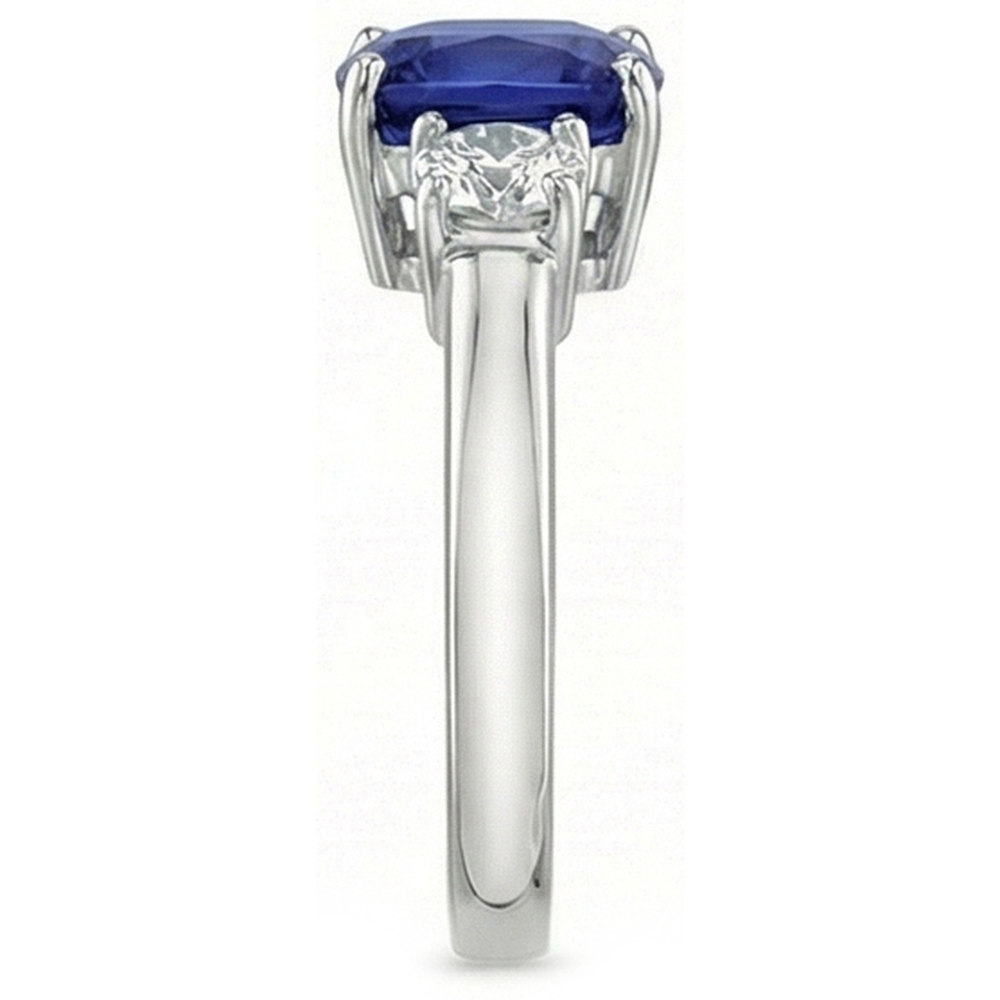 naturel cushion diamant 3.25carats bague vue de dessus