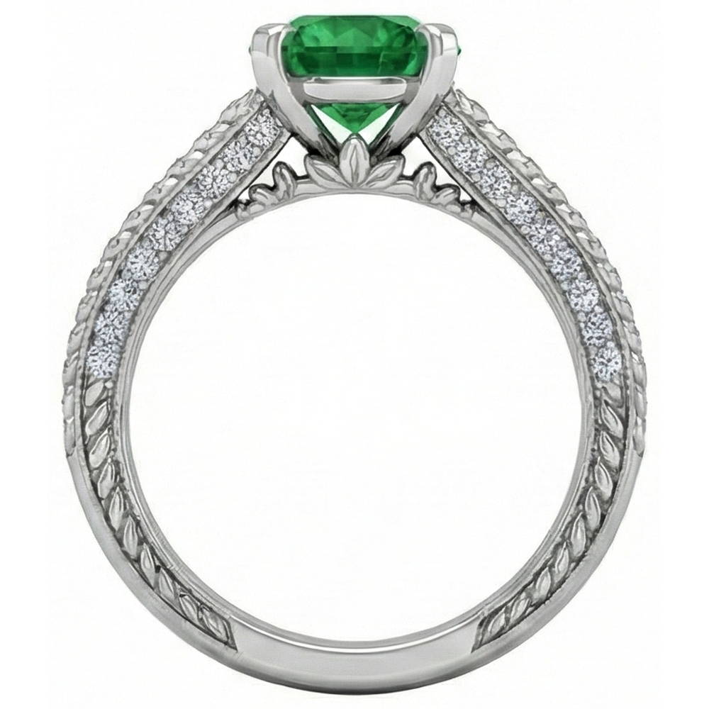 naturel diamant 3.50carats bague vue de profil