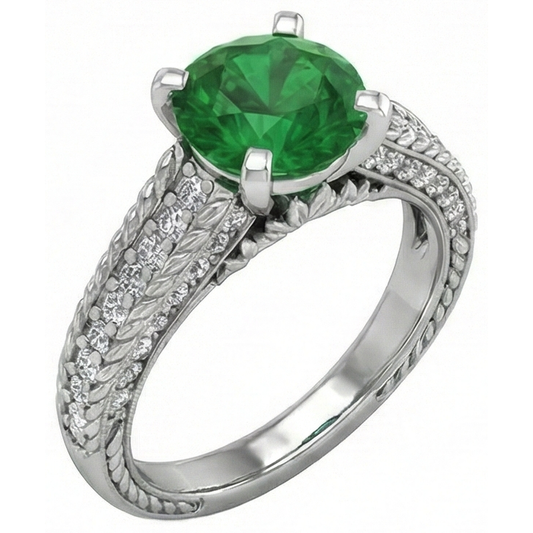 naturel diamant 3.50carats bague angle de côté