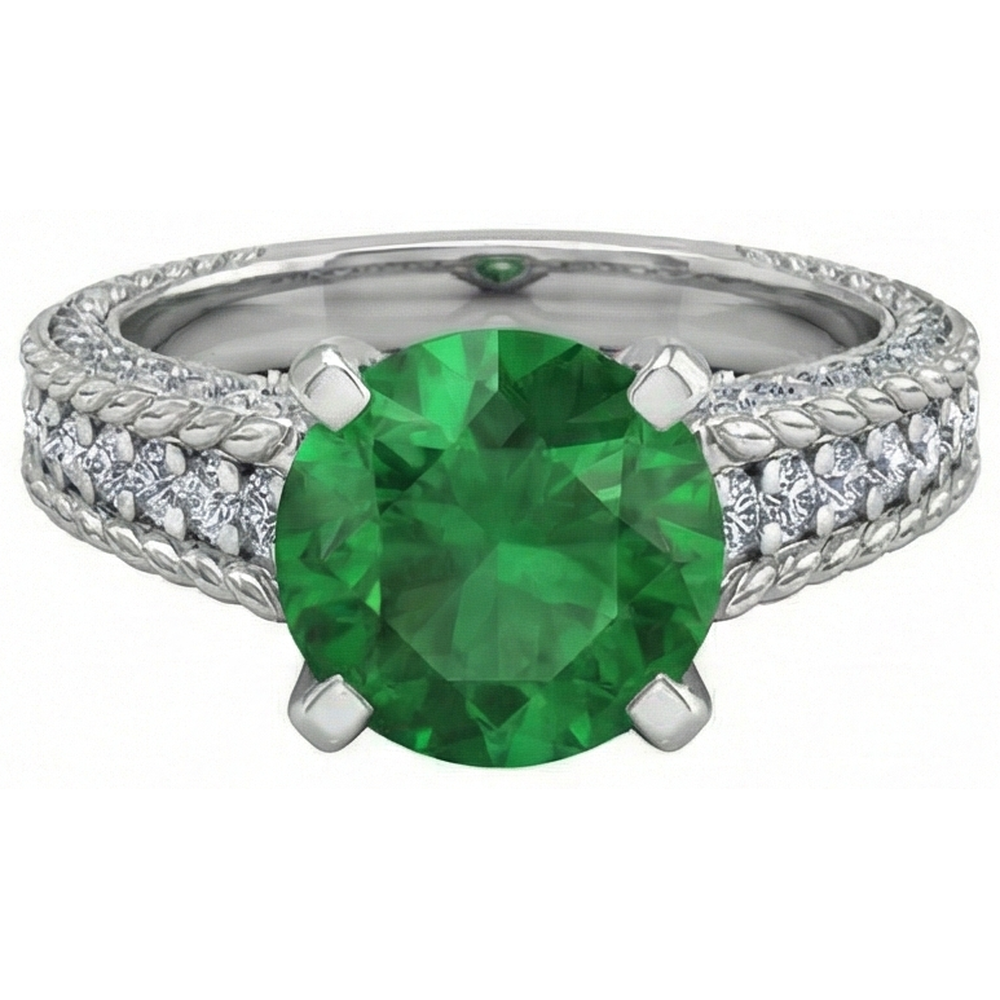 naturel diamant 3.50carats bague détail rapproché