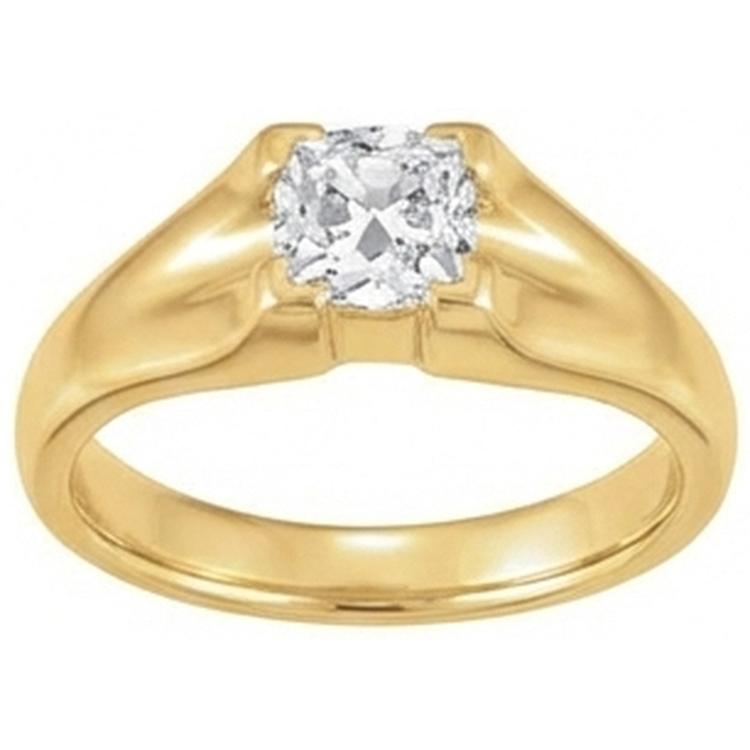 Diamant Fin Bague Mono-Pierre – vue de côté