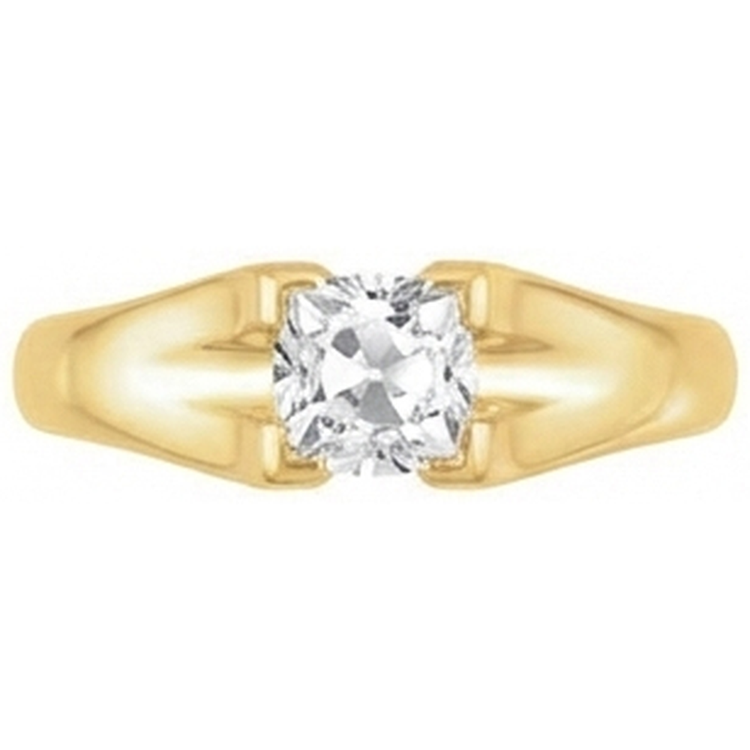 Haut de gamme Diamant Fin Bague Mono-Pierre 3,50 carats – vue d'angle