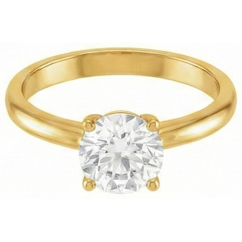 Solitaire de Fiançailles Or 14K Jaune avec Brillant – vue d'angle