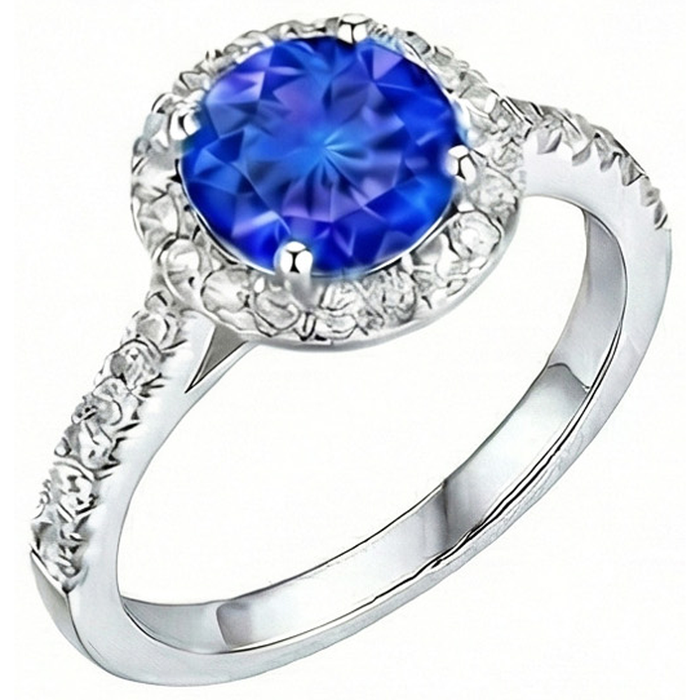 naturel round diamant 3.50carats bague détail rapproché