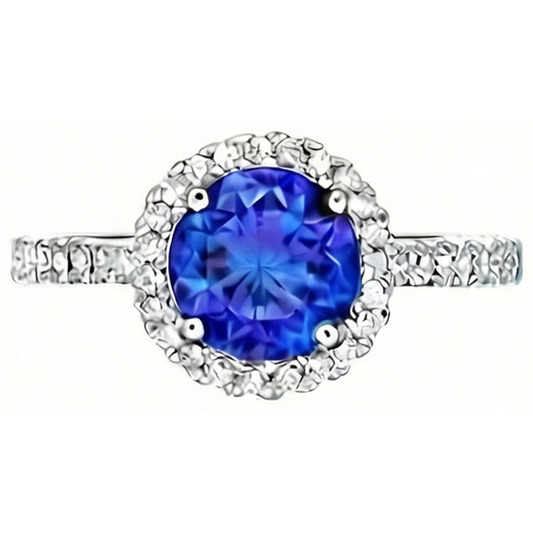 naturel round diamant 3.50carats bague angle de côté