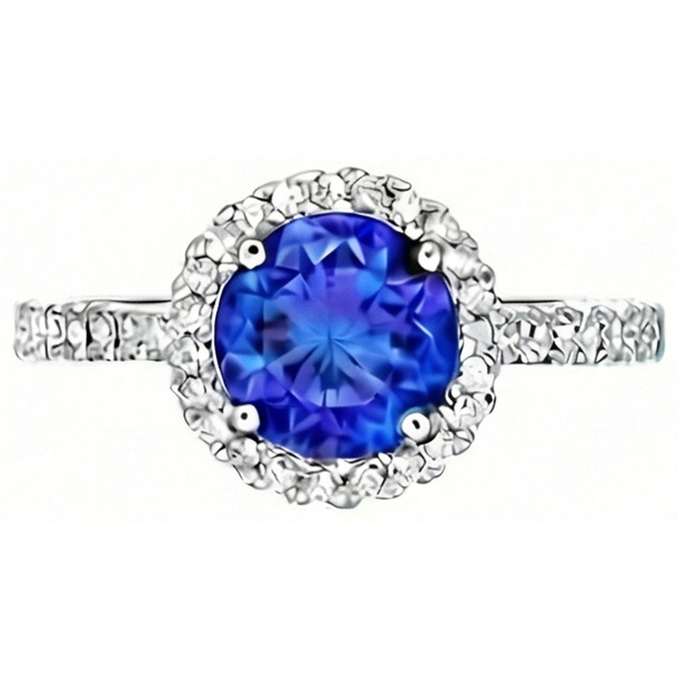 naturel round diamant 3.50carats bague angle de côté