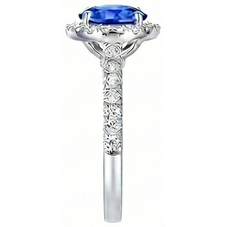 naturel round diamant 3.50carats bague vue de dessus