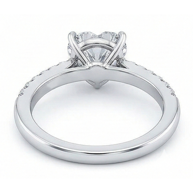 3.50 carats coeur et Réel diamant rond bague de mariage bijoux nouveau