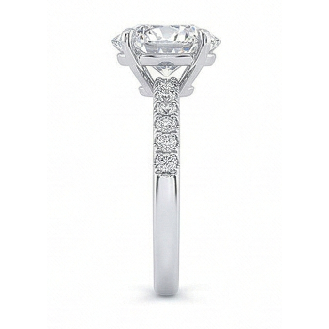 3.50 carats coeur et Réel diamant rond bague de mariage bijoux nouveau
