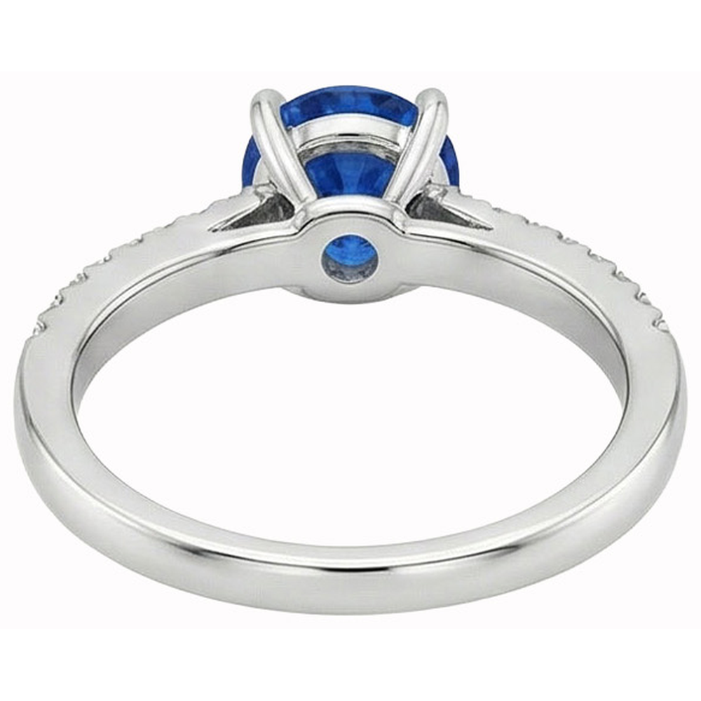 naturel round diamant 3.50carats bague sur blanc