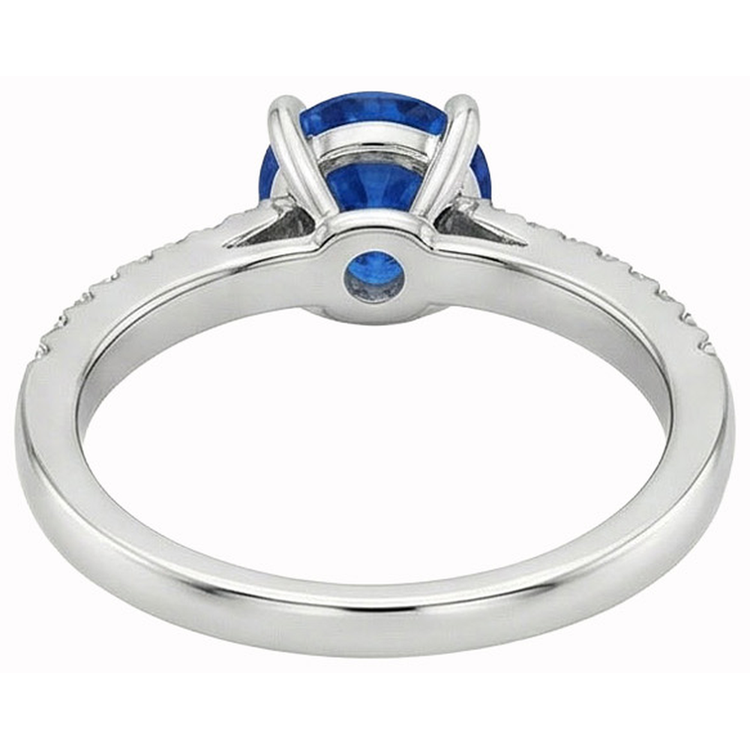 naturel round diamant 3.50carats bague sur blanc