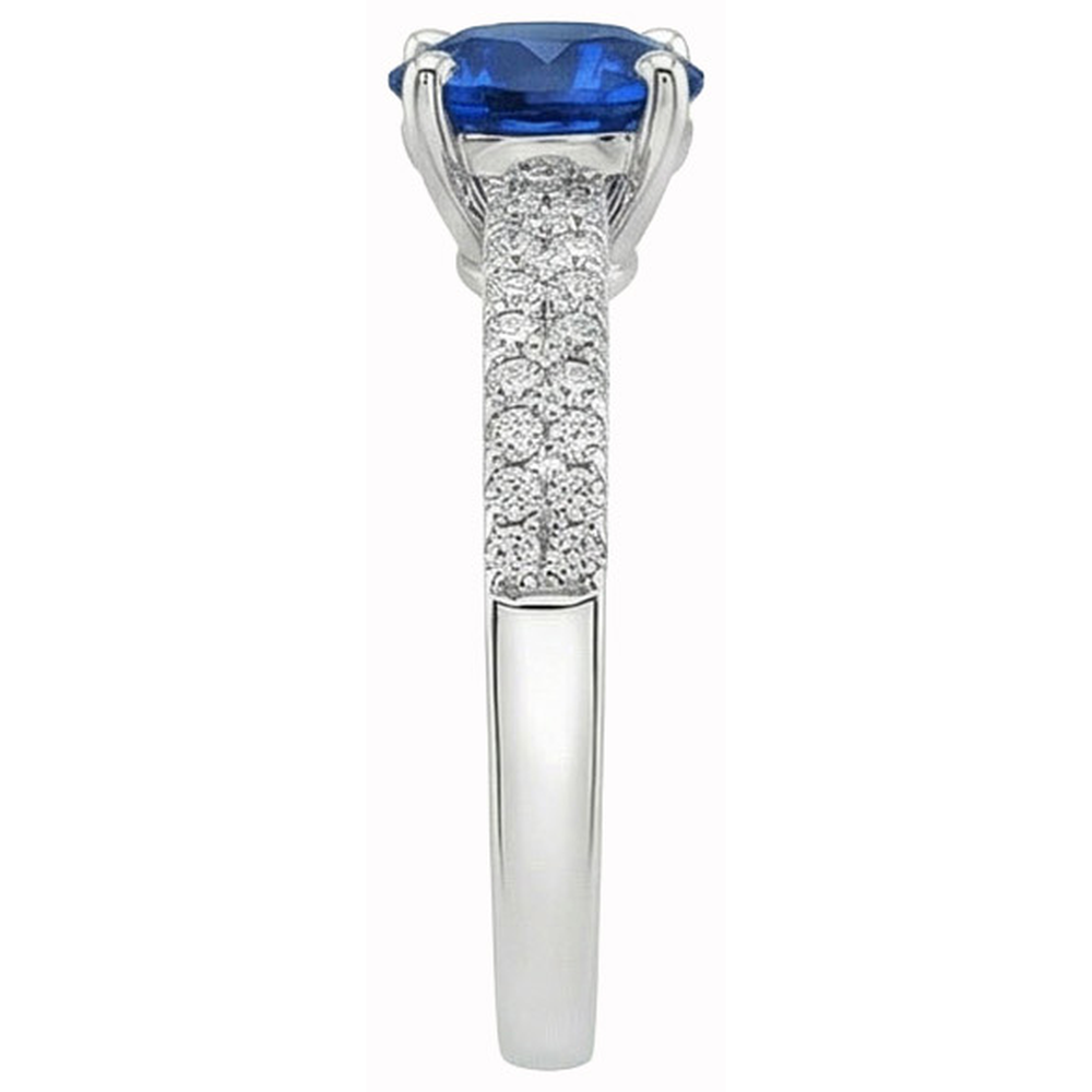 naturel round diamant 3.50carats bague vue de dessus