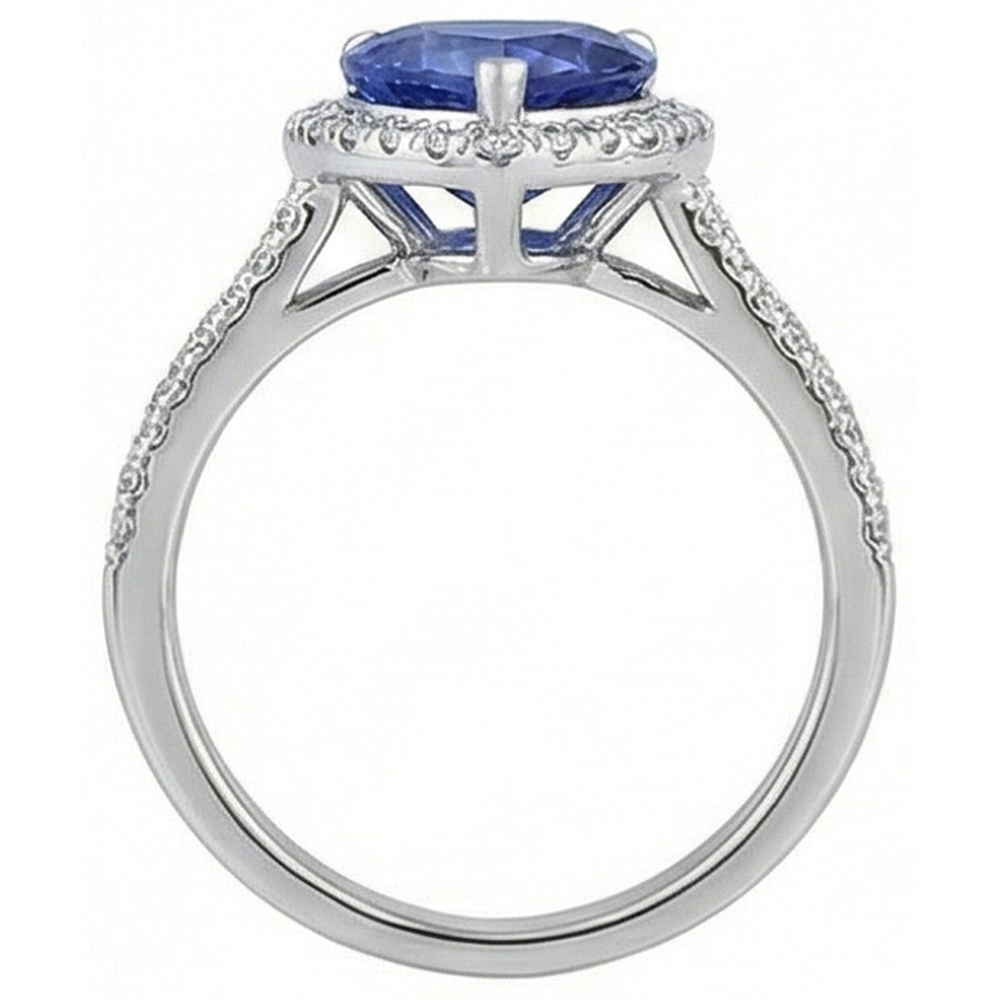 naturel diamant 3.60carats bague vue de profil