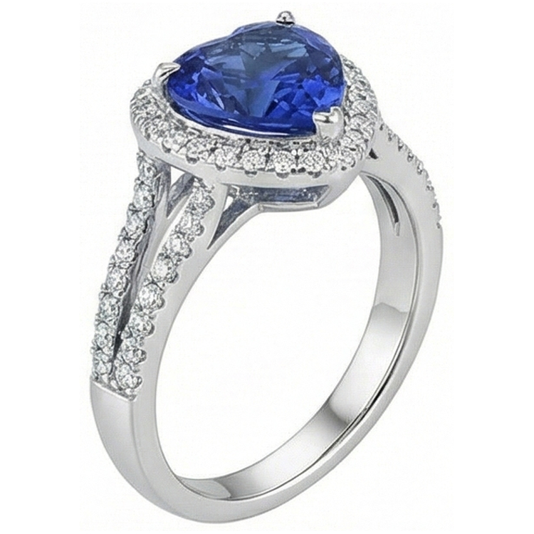 naturel diamant 3.60carats bague détail rapproché