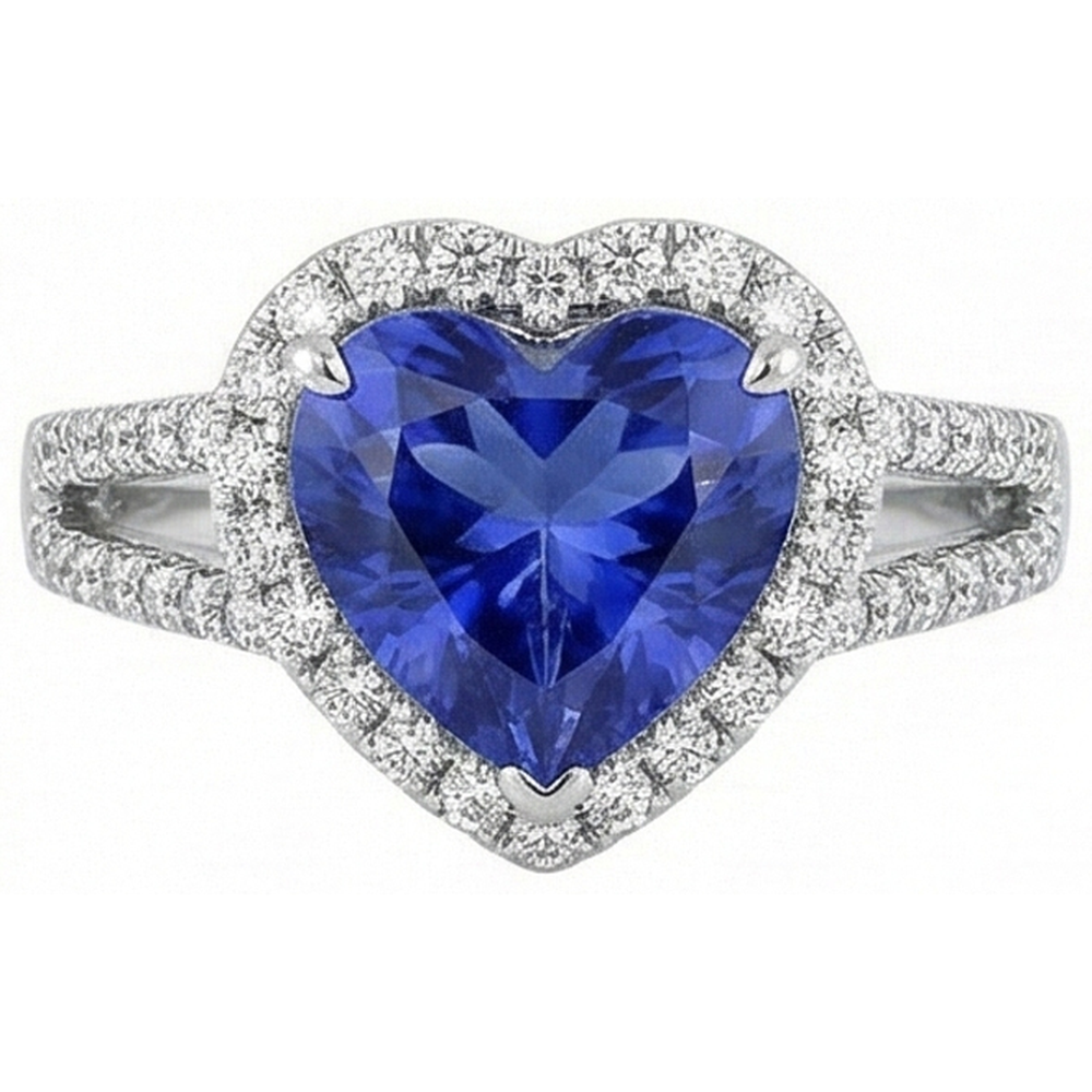 naturel diamant 3.60carats bague vue de face