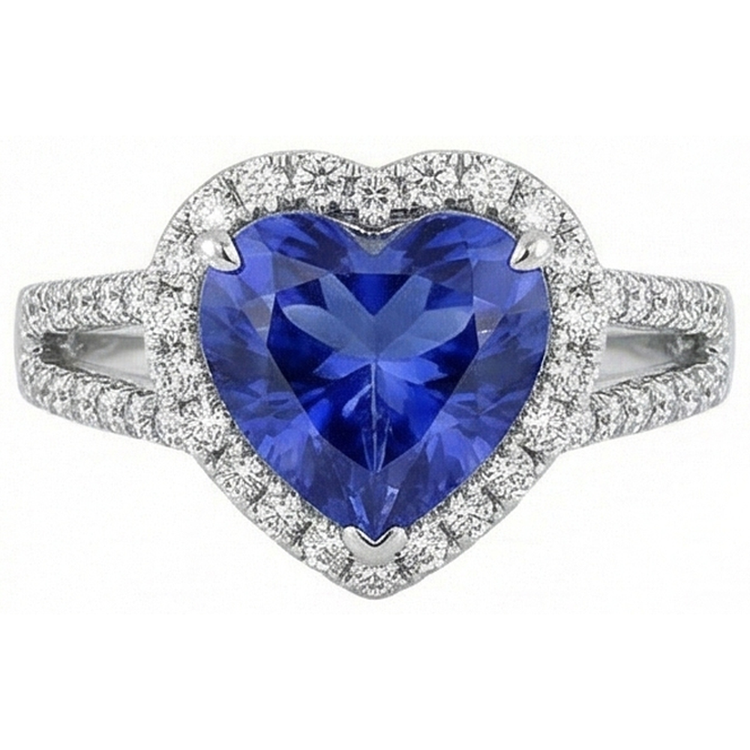 naturel diamant 3.60carats bague vue de face
