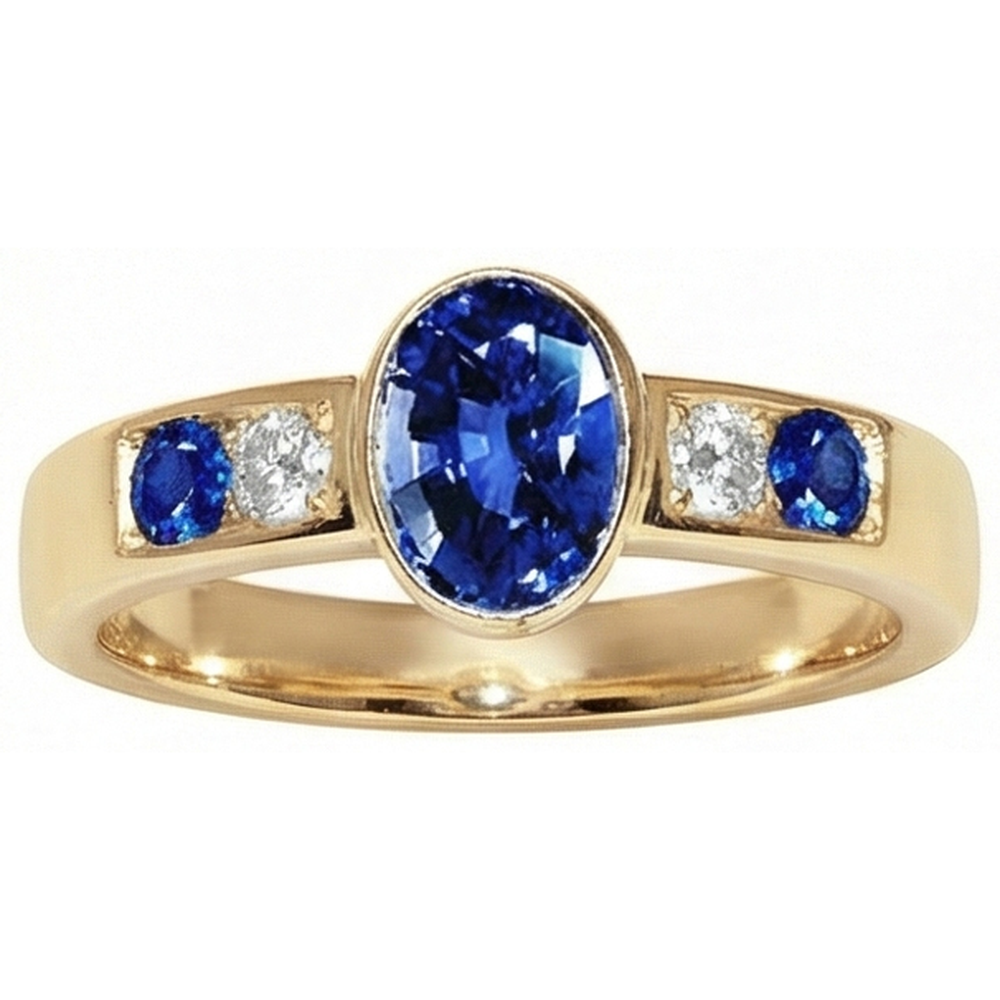 naturel round diamant 3.61carats bague angle de côté