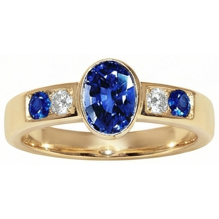 naturel round diamant 3.61carats bague angle de côté