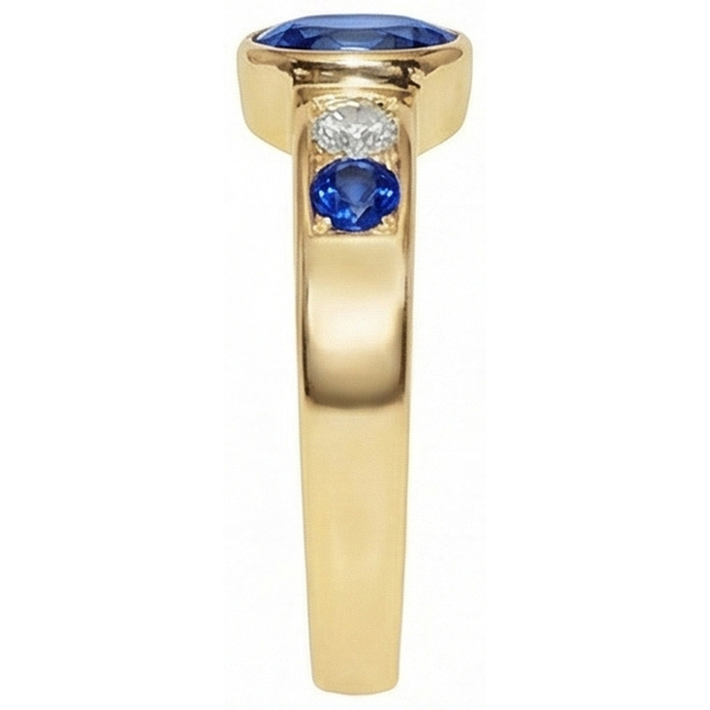 naturel round diamant 3.61carats bague vue de dessus