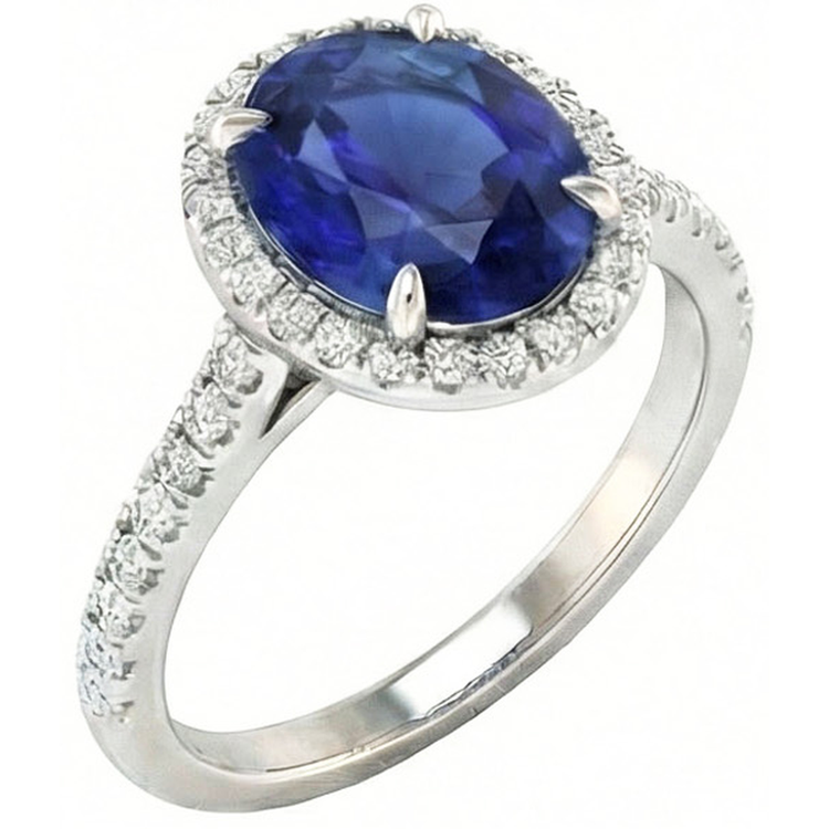 Brillant Bague avec Gemme 3,75 carats – vue principale
