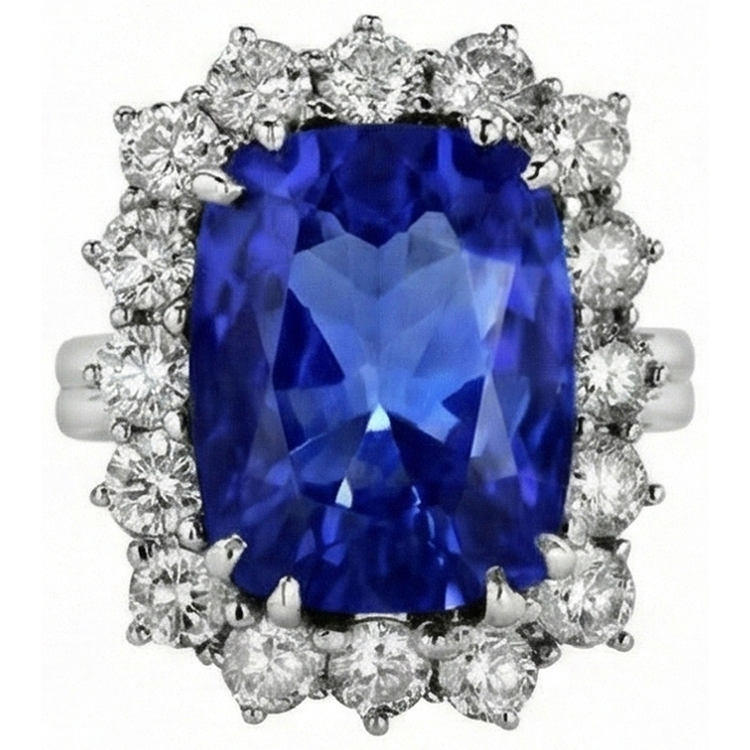 naturel round diamant 3.75carats bague angle de côté