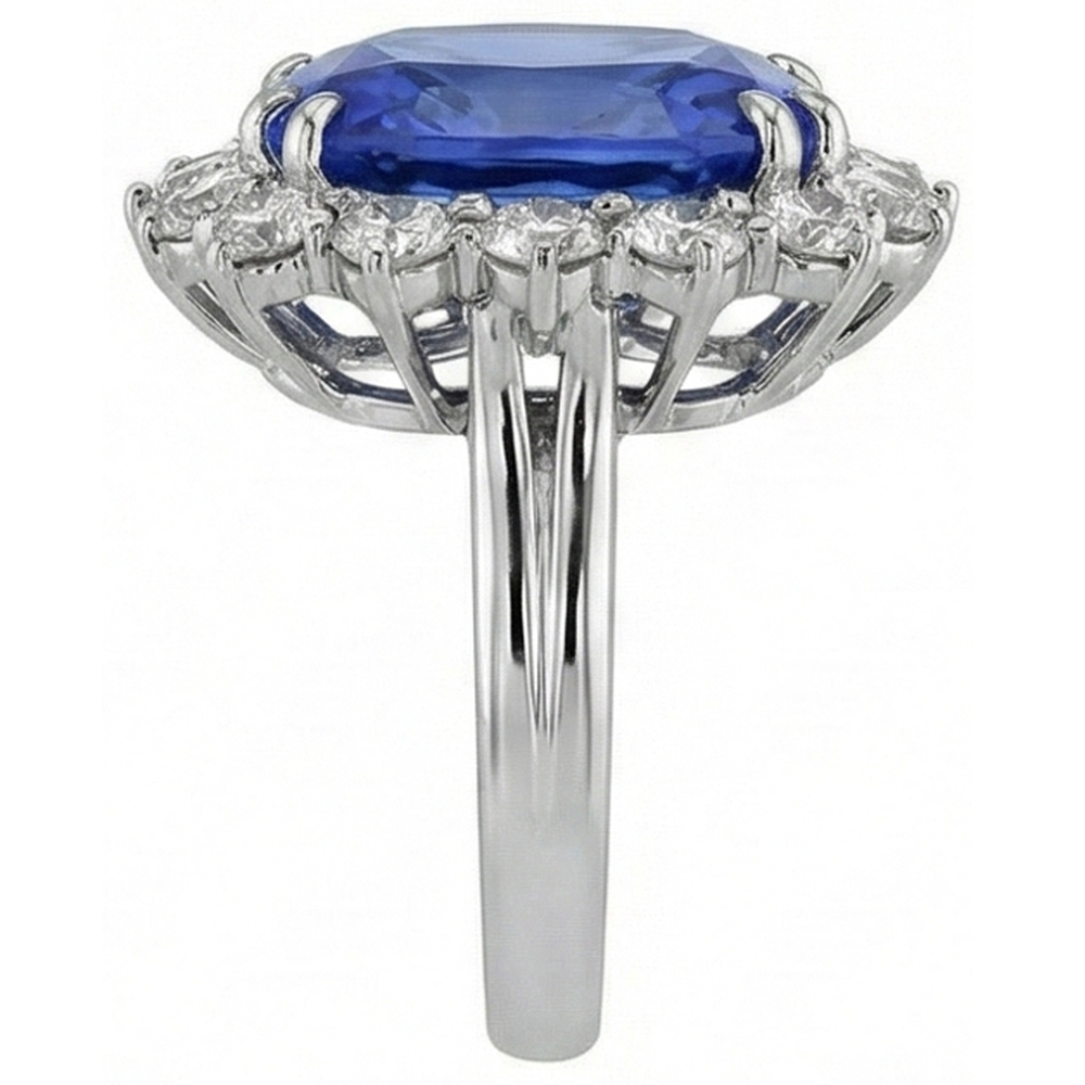 naturel round diamant 3.75carats bague détail rapproché