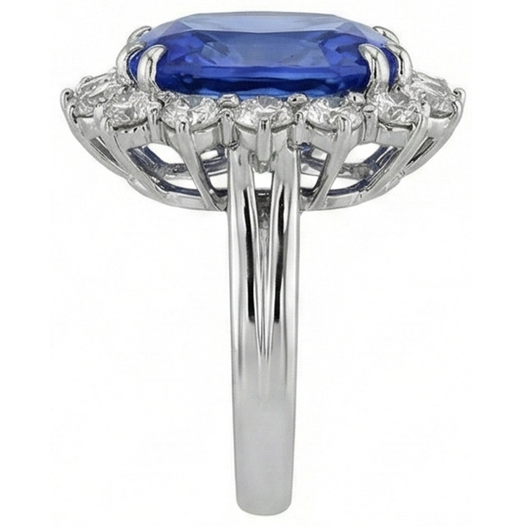 naturel round diamant 3.75carats bague détail rapproché