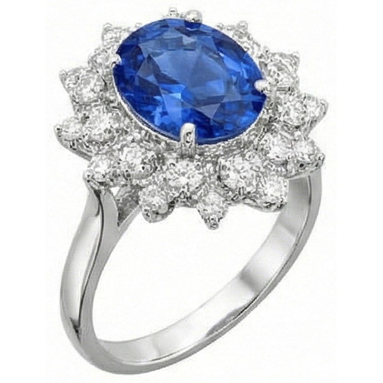 naturel round diamant 3.75carats bague détail rapproché