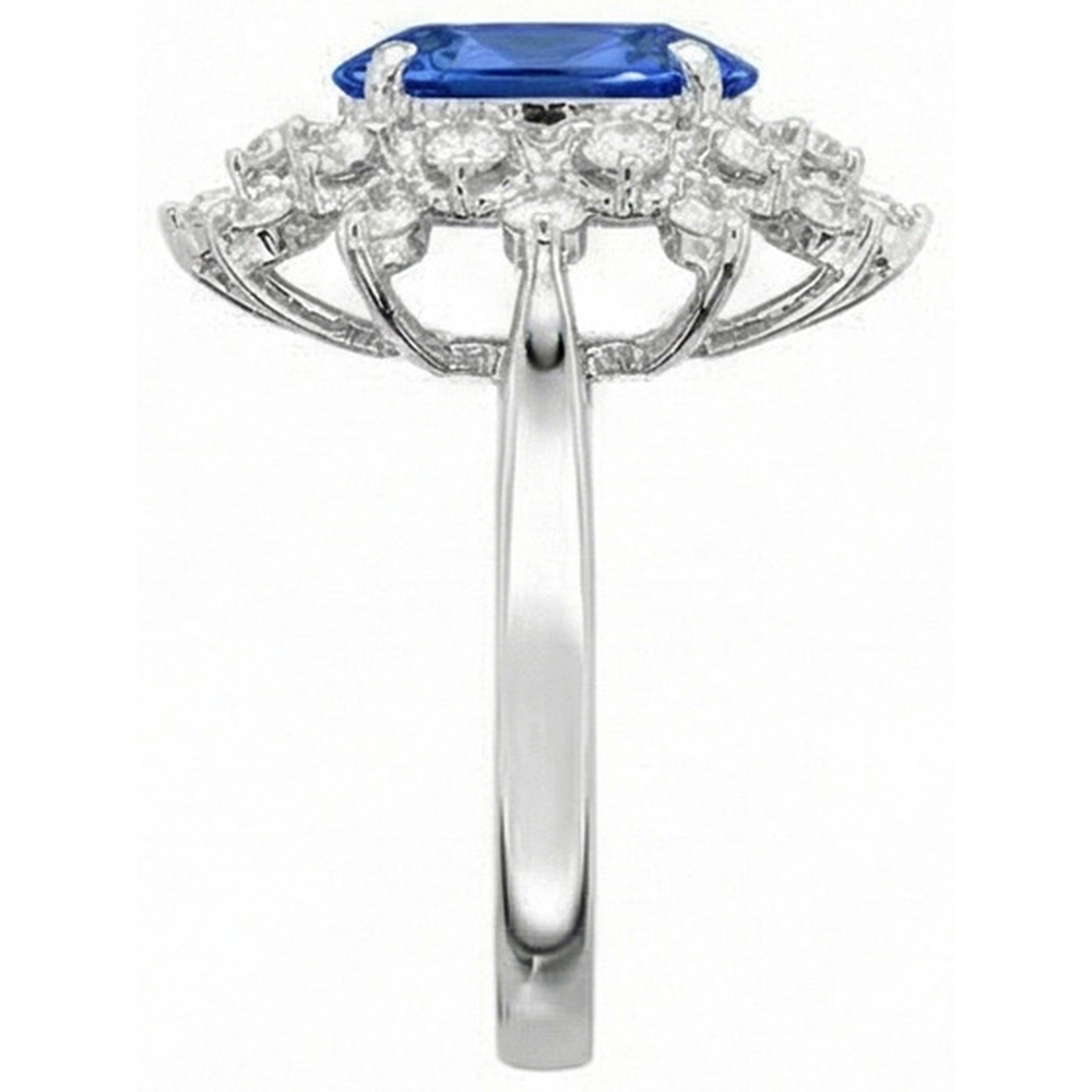 naturel round diamant 3.75carats bague vue de dessus