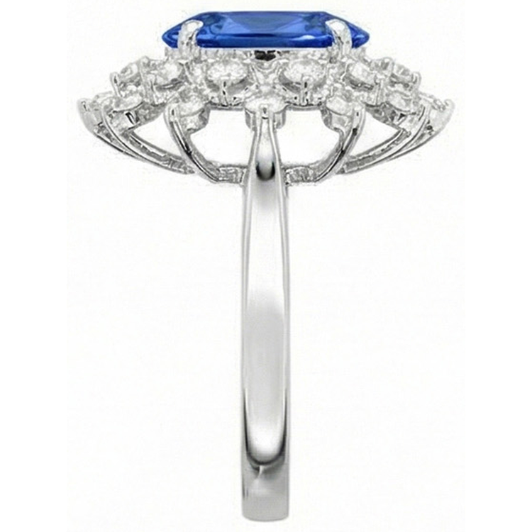 naturel round diamant 3.75carats bague vue de dessus