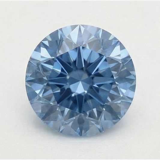 Diamant naturel naturel de 3 carats, taille ronde, bleu amélioré, extrait de la terre