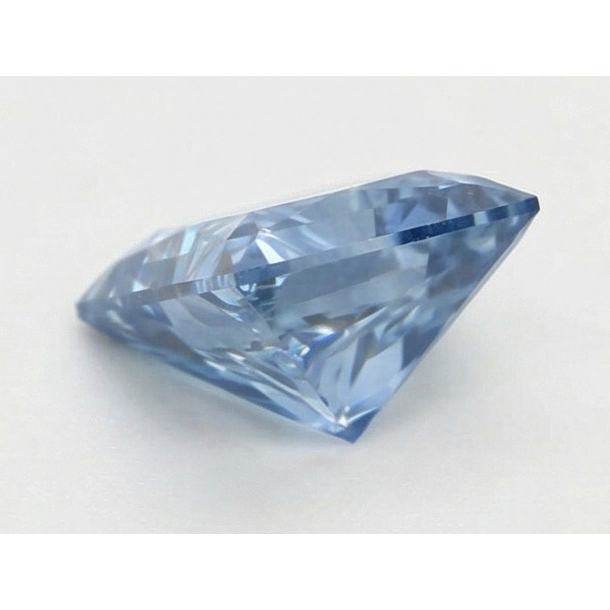 Diamant naturel véritable bleu clair de 3 carats (non cultivé en laboratoire), taille princesse.