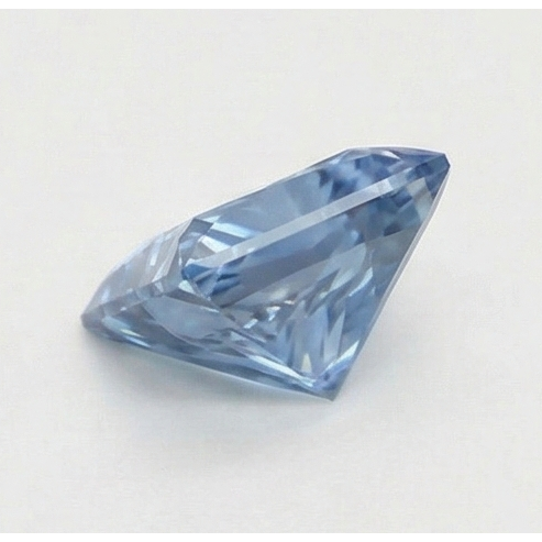 Diamant naturel véritable bleu clair de 3 carats (non cultivé en laboratoire), taille princesse.