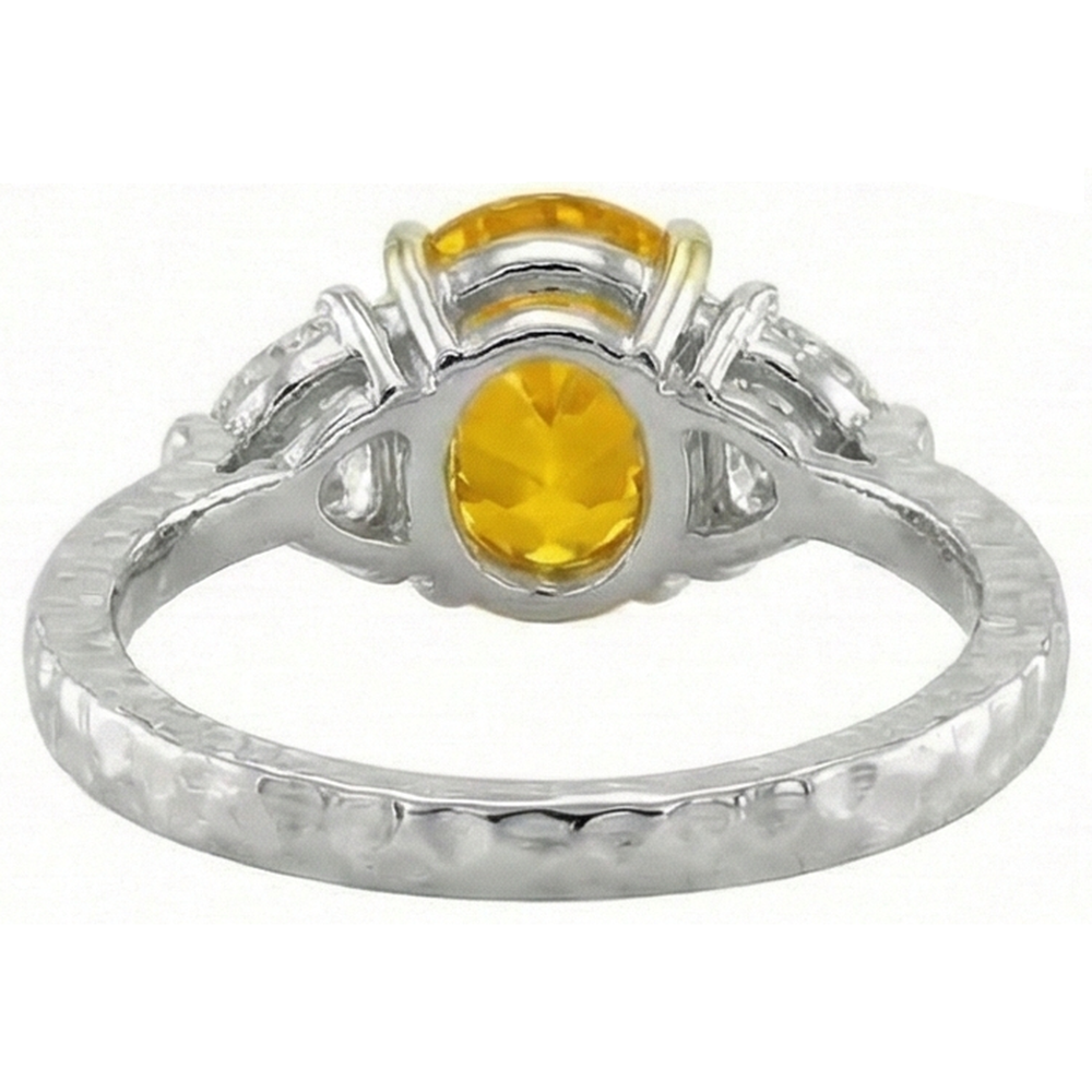 naturel trillion diamant 4.50carats bague vue de dessus