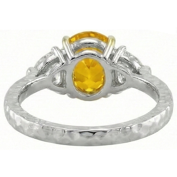 naturel trillion diamant 4.50carats bague vue de dessus