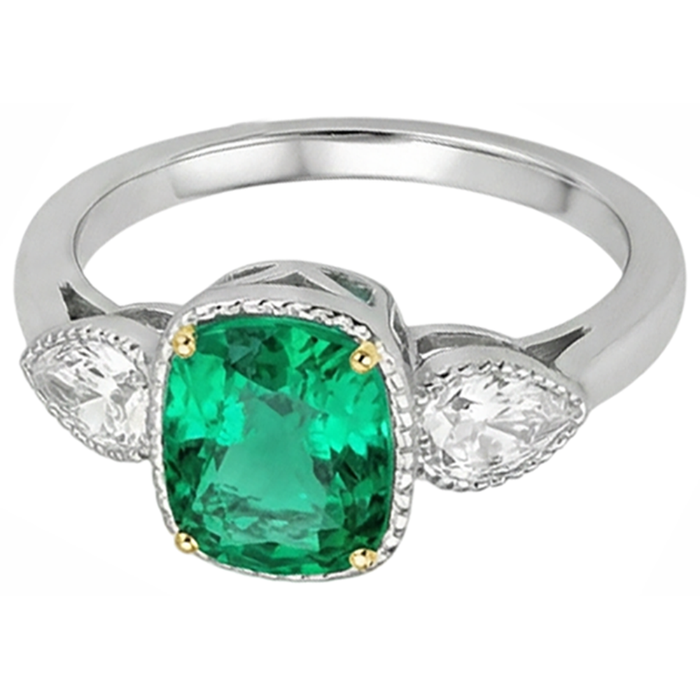 Artisanal Bague avec Gemme 1,50 carats – vue d'angle