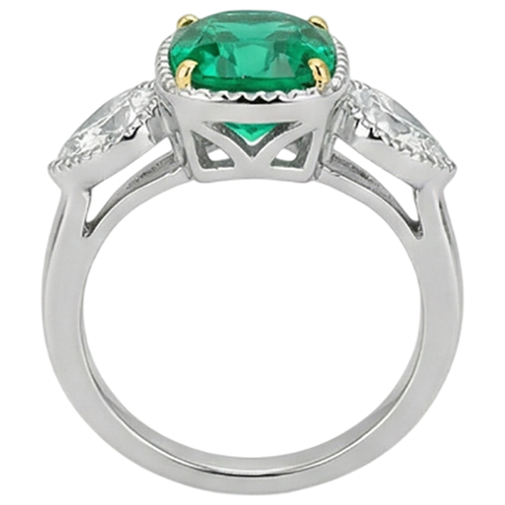 Artisanal Bague avec Gemme 1,50 carats – vue de dessus