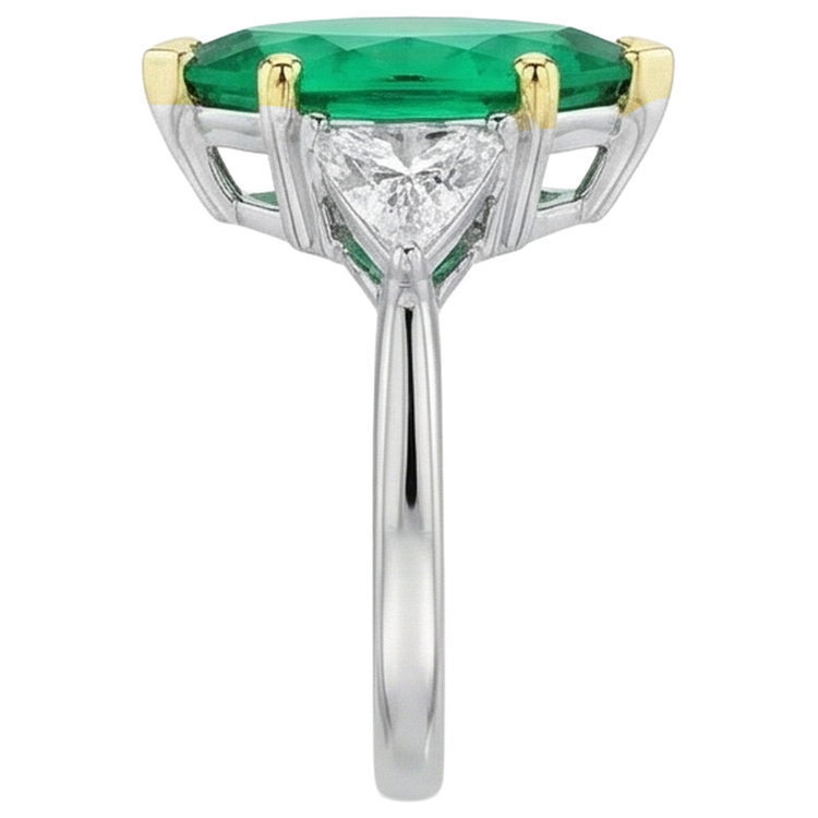 Émeraude Bague Pierre Précieuse – vue de dessus