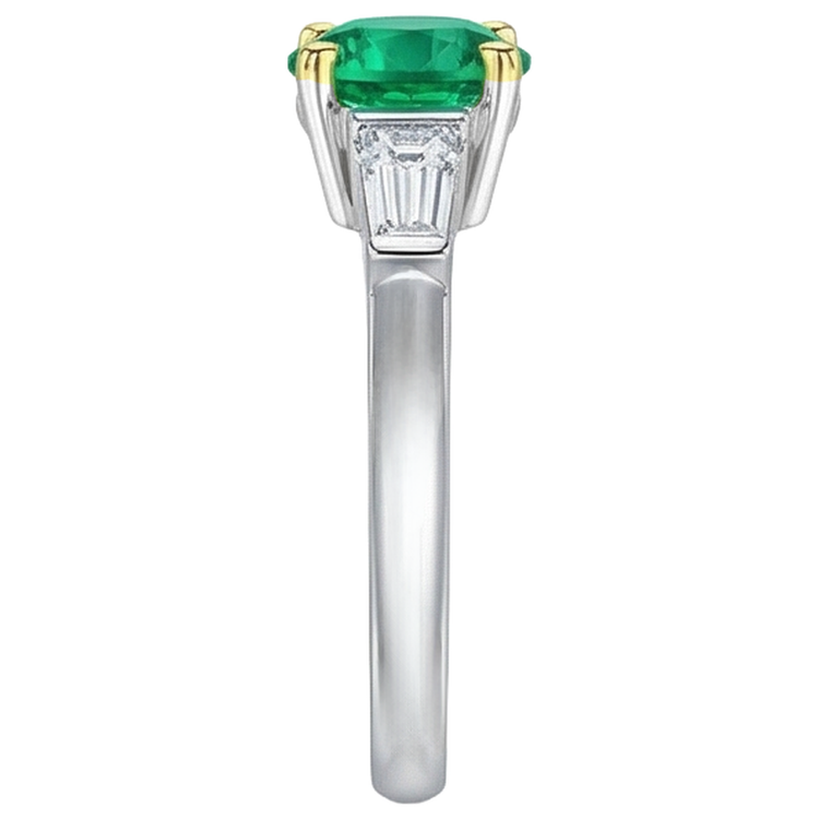 Émeraude Colombienne Bague avec Gemme – vue d'angle
