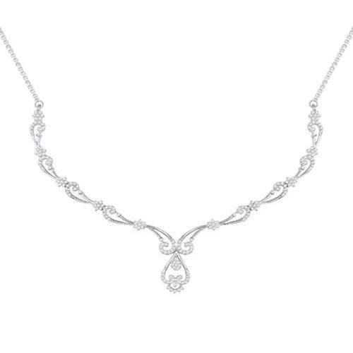 3 carats Naturel diamant Coupe Ronde collier femme bijoux en or fin