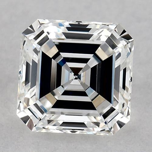 Diamant Asscher de 3 carats, non serti, couleur F, pureté VVS1, très bonne taille.